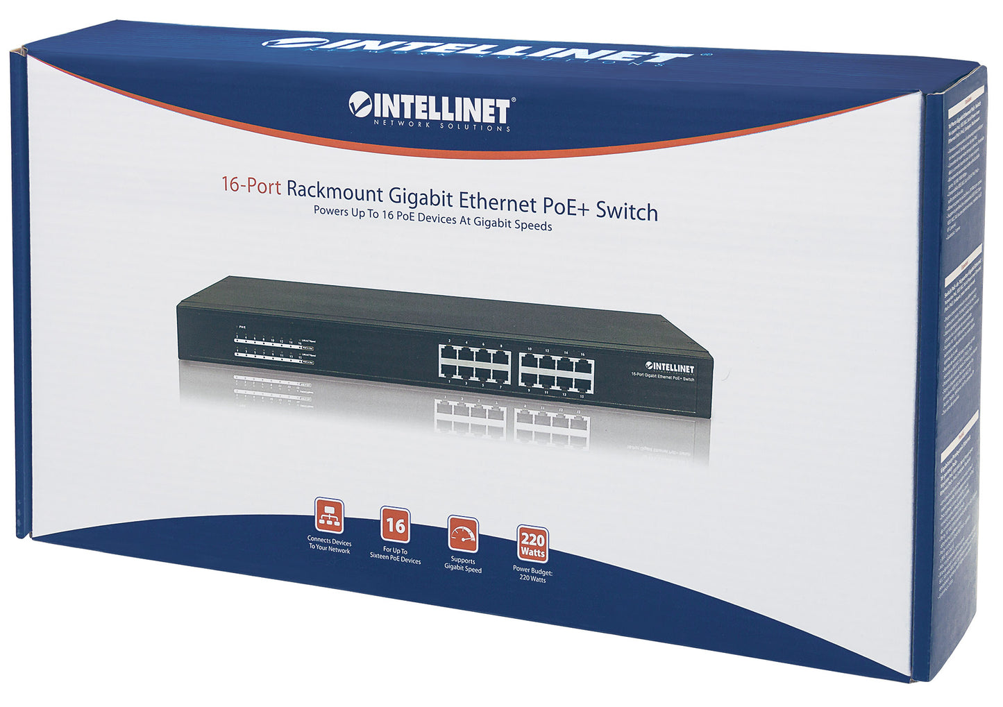 16-Port Gigabit Ethernet PoE+ Switch