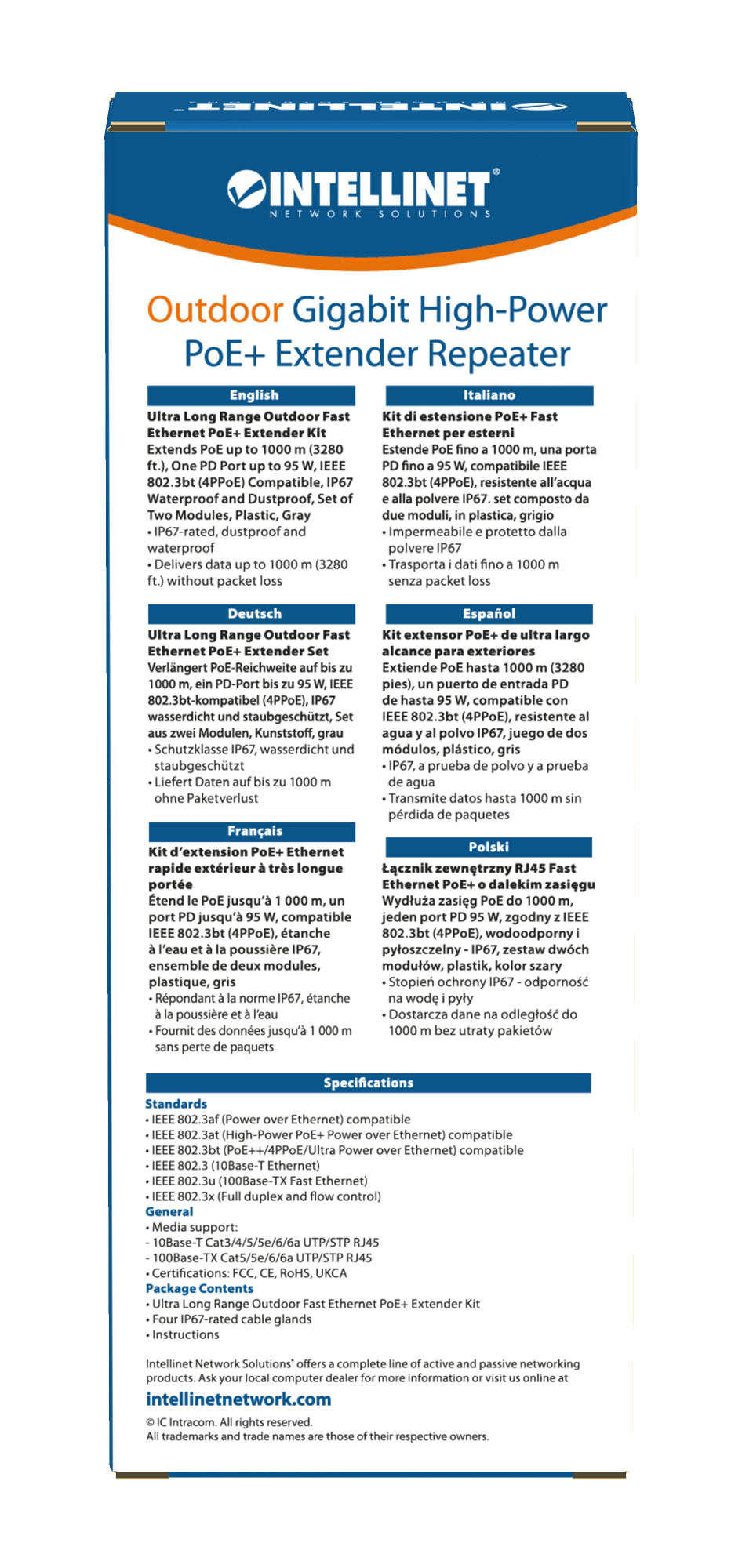 Ultra Long Range Outdoor PoE++ Extender Kit