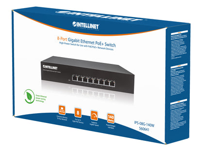 8-Port Gigabit Ethernet PoE+ Switch