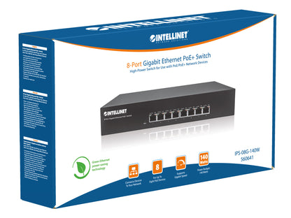 8-Port Gigabit Ethernet PoE+ Switch