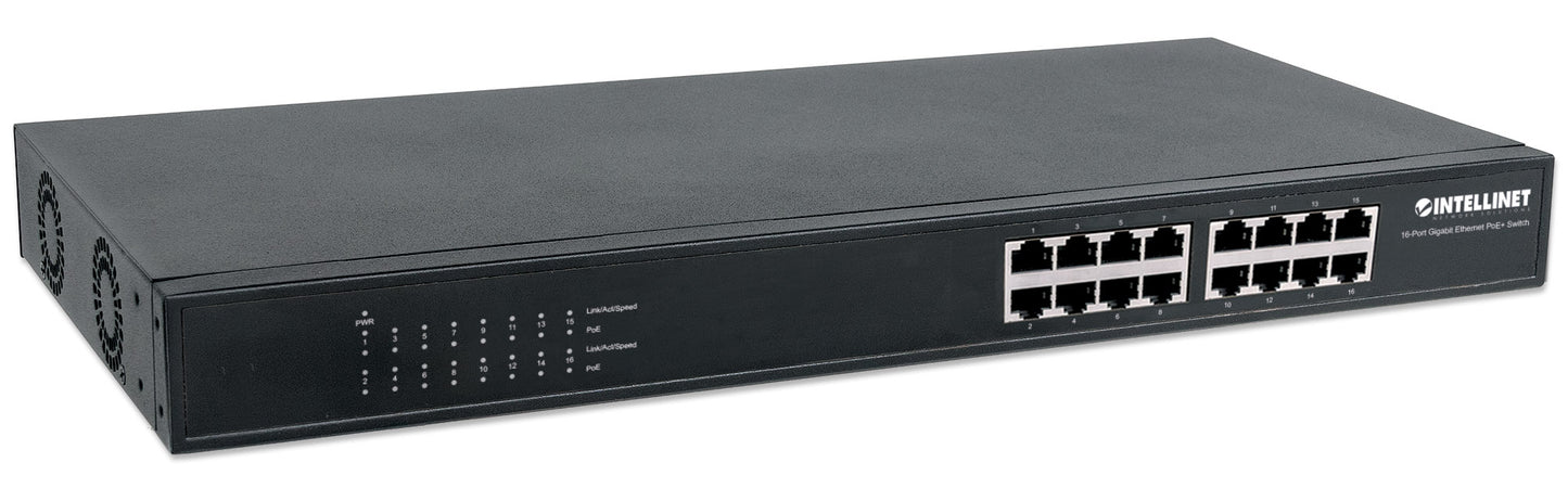 16-Port Gigabit Ethernet PoE+ Switch
