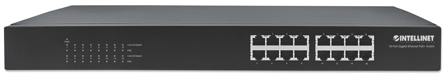 16-Port Gigabit Ethernet PoE+ Switch