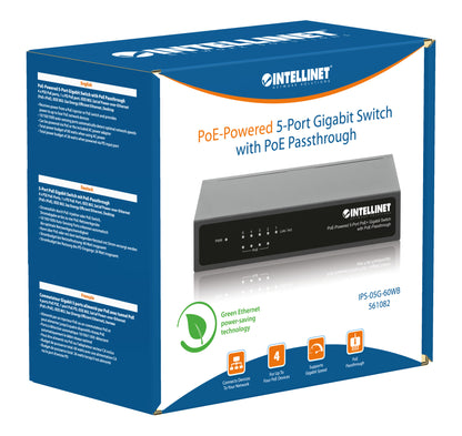 PoE Powered 5-Port Gigabit Switch with PoE Passthrough