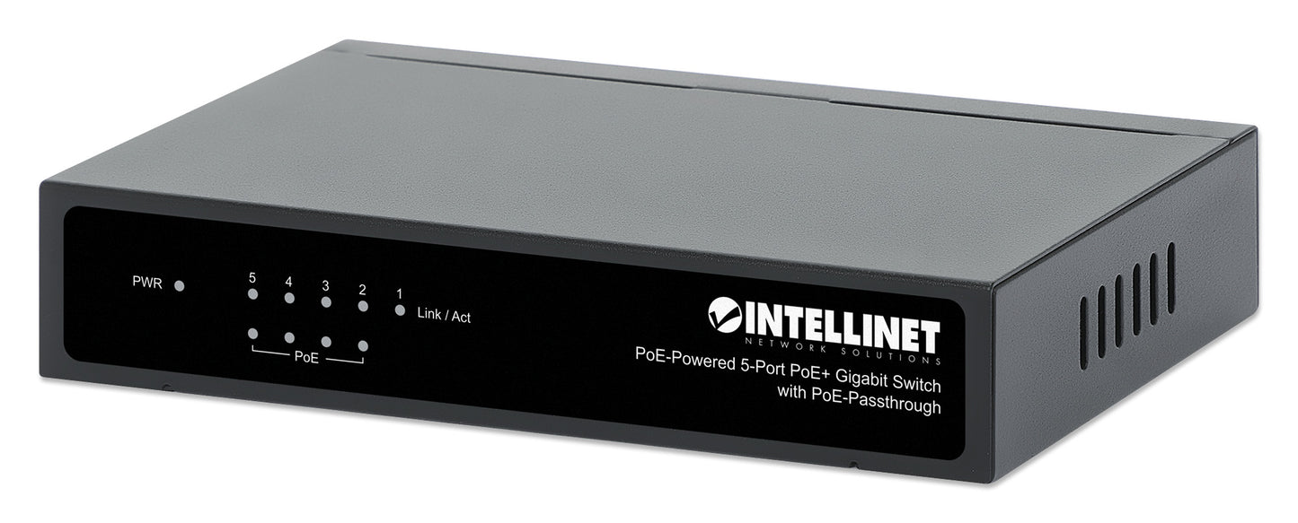 PoE Powered 5-Port Gigabit Switch with PoE Passthrough