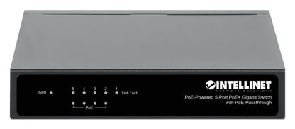 PoE Powered 5-Port Gigabit Switch with PoE Passthrough