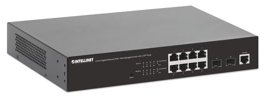 8-Port Gigabit Ethernet PoE+ Web-Managed Switch with 2 SFP Ports
