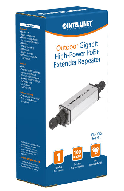 Outdoor Gigabit High-Power PoE+ Extender