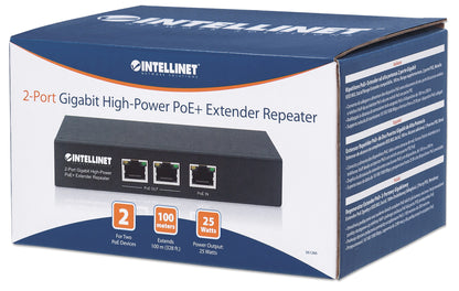 2-Port Gigabit High-Power PoE+ Extender Repeater