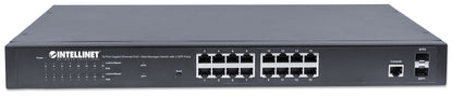 16-Port Gigabit Ethernet PoE+ Web-Managed Switch with 2 SFP Ports