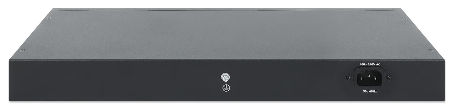 24-Port Gigabit Ethernet PoE+ Web-Managed Switch with 4 Gigabit Combo Base-T/SFP Ports