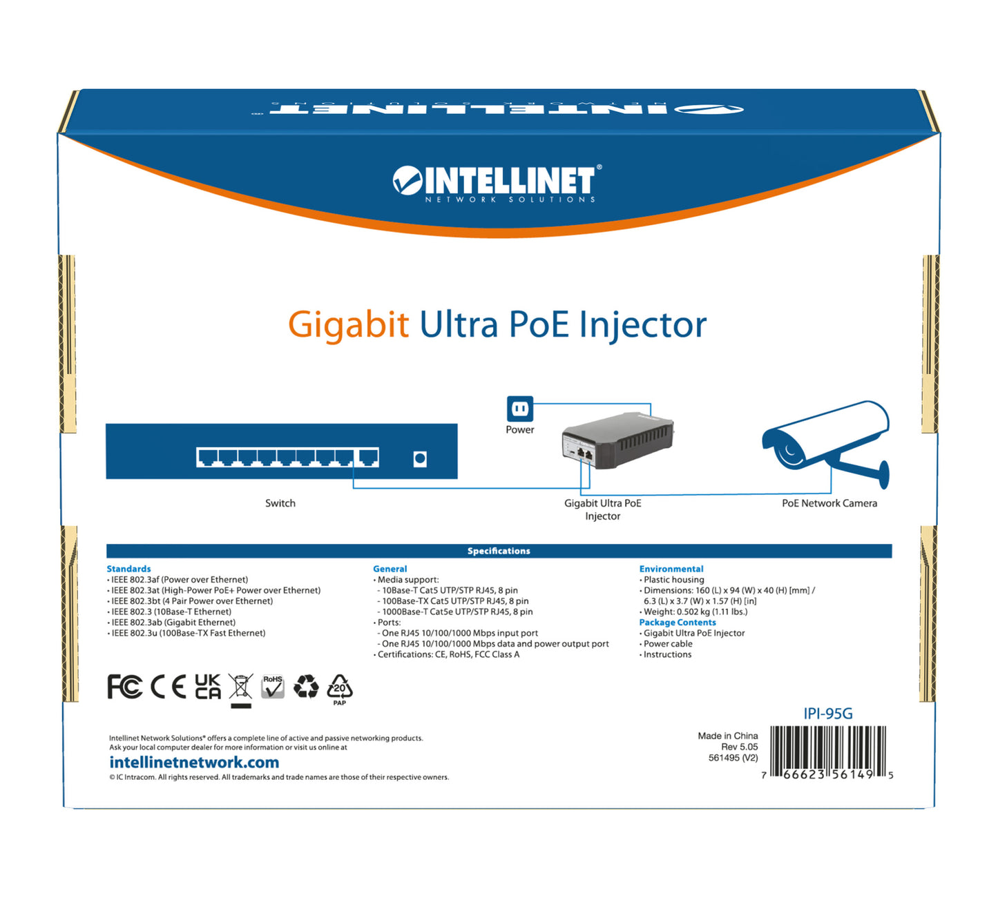 Gigabit PoE++ Injector