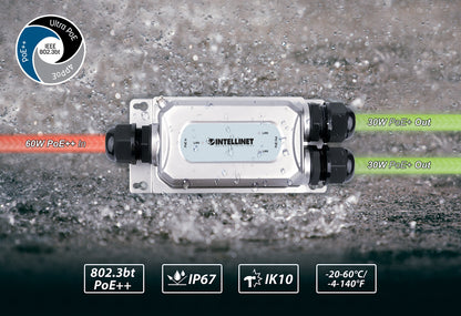 2-Port Outdoor Vandalproof Gigabit PoE++ Extender