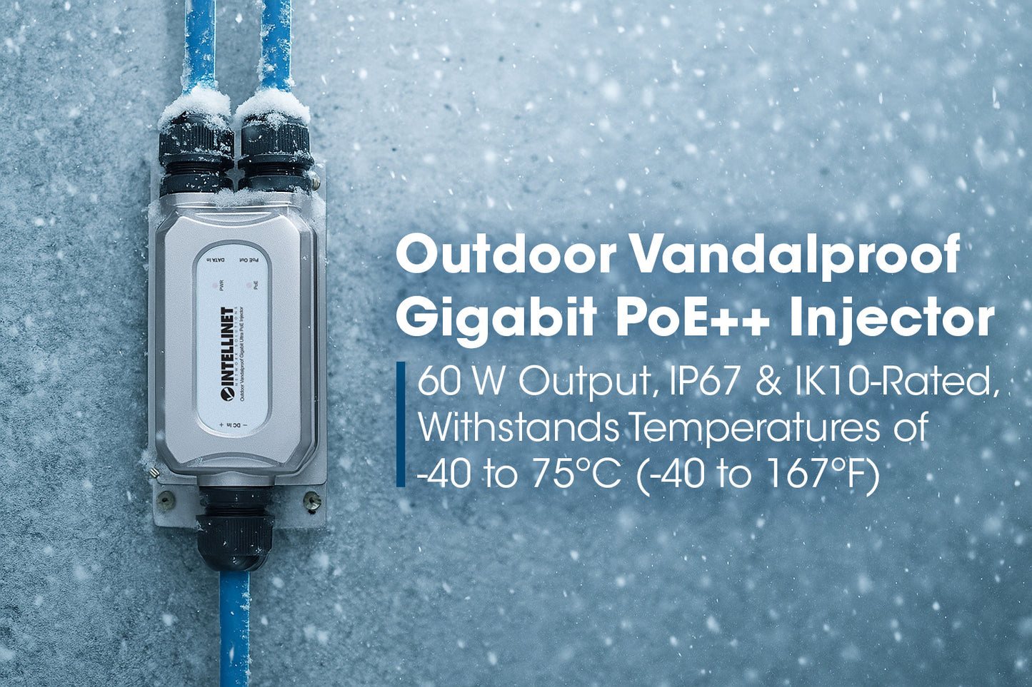 Outdoor Vandalproof Gigabit PoE++ Injector