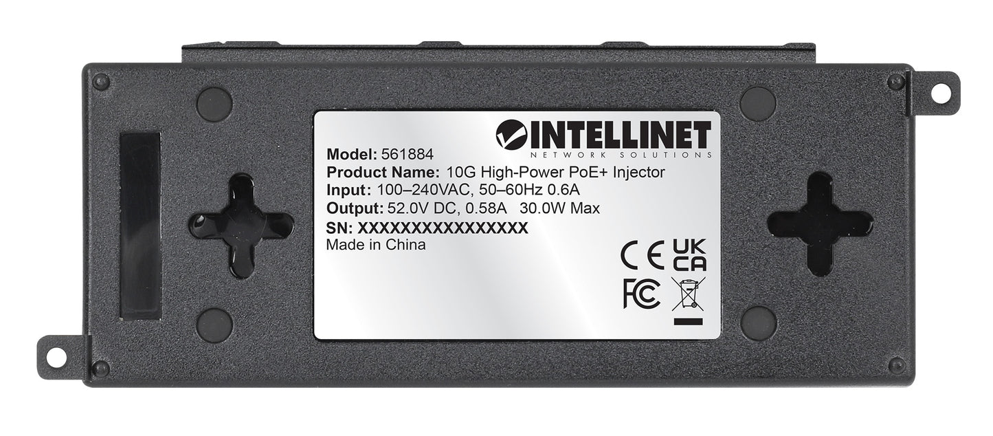 10G High-Power PoE+ Injector