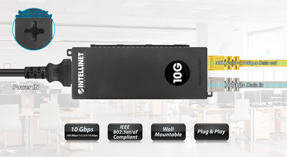 10G High-Power PoE+ Injector