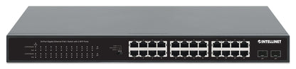 24-Port Gigabit Ethernet PoE+ Switch with 2 SFP Ports
