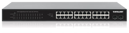 24-Port Gigabit Ethernet PoE+ Switch with 2 SFP Ports