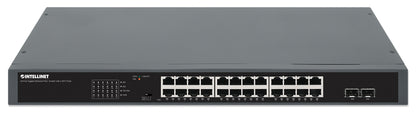 24-Port Gigabit Ethernet PoE+ Switch with 2 SFP Ports