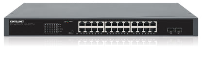 24-Port Gigabit Ethernet PoE+ Switch with 2 SFP Ports