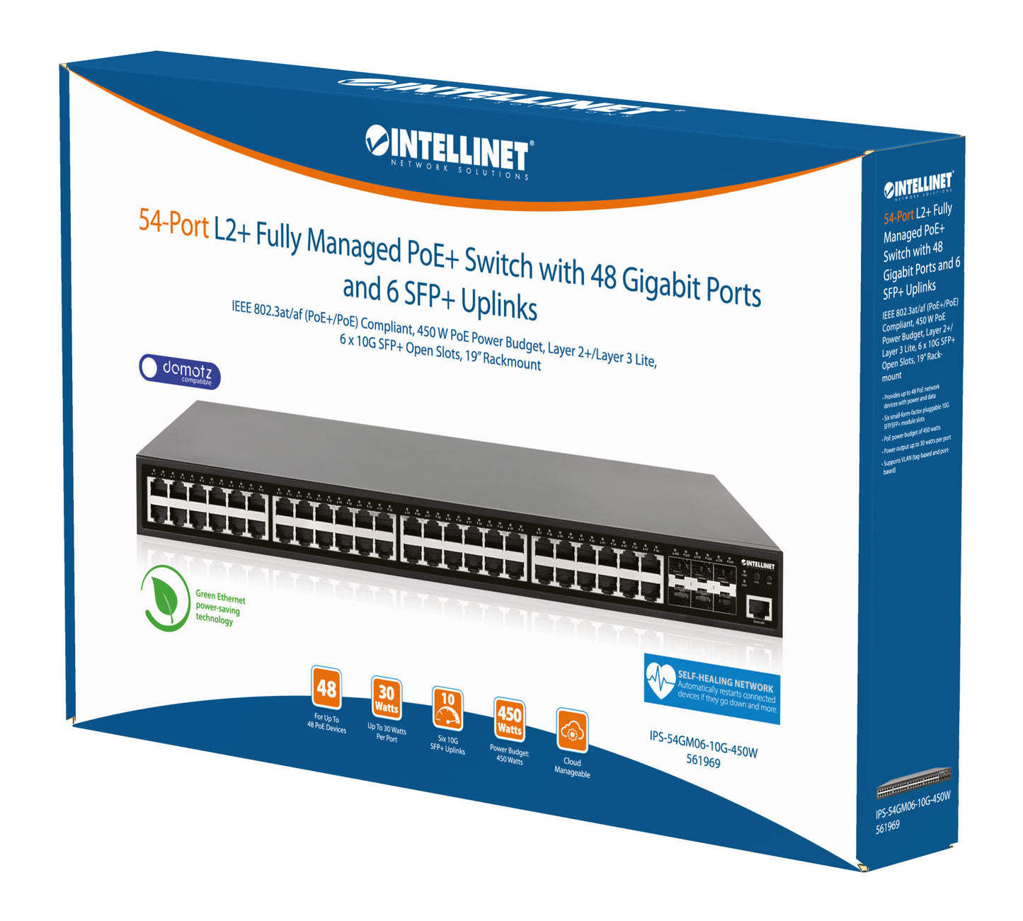 54-Port L2+ Fully Managed PoE+ Switch with 48 Gigabit Ethernet Ports and 6 SFP+ Uplinks