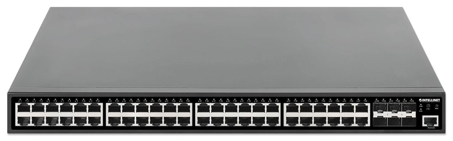 54-Port L2+ Fully Managed PoE+ Switch with 48 Gigabit Ethernet Ports and 6 SFP+ Uplinks