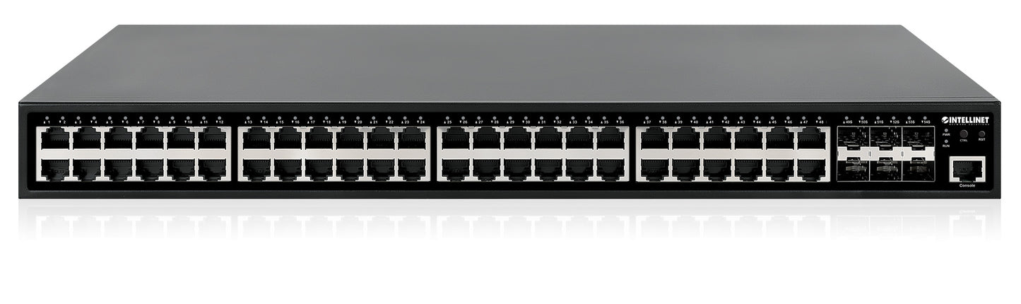 54-Port L2+ Fully Managed PoE+ Switch with 48 Gigabit Ethernet Ports and 6 SFP+ Uplinks
