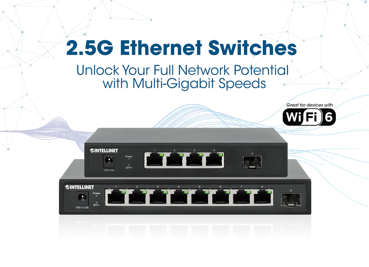 5-Port Switch with 4 x 2.5G Ethernet Ports and 1 SFP+ Uplink