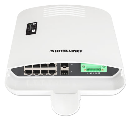 Outdoor 10-Port L2+ Smart Managed PoE+ Switch with 8 Gigabit Ethernet Ports and 2 SFP Uplinks