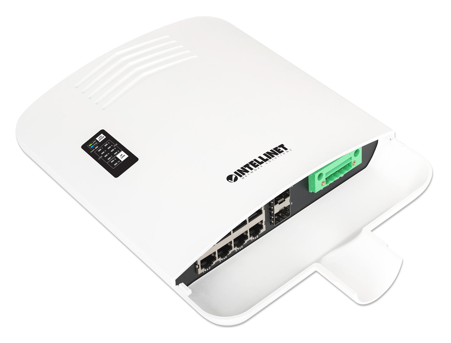 Outdoor 10-Port L2+ Smart Managed PoE+ Switch with 8 Gigabit Ethernet Ports and 2 SFP Uplinks